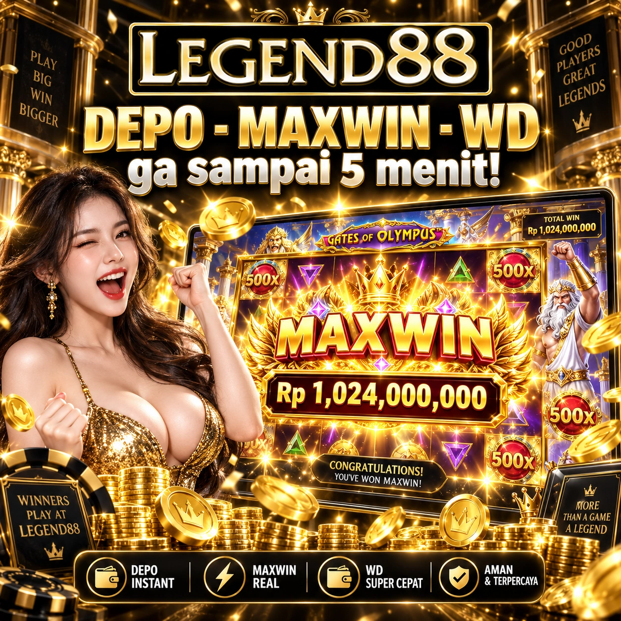 Legend88 - Slot Gacor Malam Ini Incaran MAXWIN Terbesar Slot88 Online by Hey siriusly